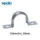 GRAPA METALICA U DE ACERO 28MM PARA CABLE Y TUBO APOLO 928U