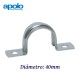 GRAPA METALICA U DE ACERO 40MM PARA CABLE Y TUBO APOLO 940U