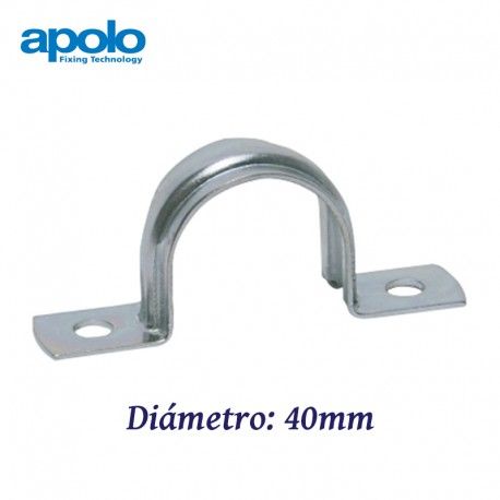 GRAPA METALICA U DE ACERO 40MM PARA CABLE Y TUBO APOLO 940U