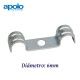 GRAPA METALICA DOBLE DE ACERO 6MM PARA CABLE Y TUBO APOLO 96DF