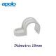 GRAPA DE PLASTICO 18MM PARA CABLE Y TUBO APOLO 918FP