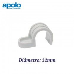 GRAPA DE PLASTICO 32MM PARA CABLE Y TUBO APOLO 932FP