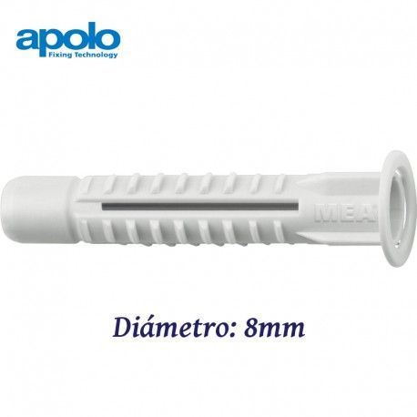 TACO DE ALTO AGARRE MULTIUSO CON COLLARIN 8MM ANTI-ROTACION APOLO 98MZK