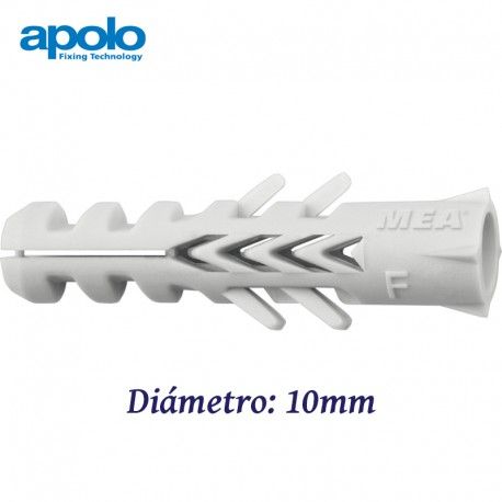 TACO NF PARA MATERIALES MACIZOS Y HORMIGON POROSO 10MM ANTI-ROTACION APOLO 910NF