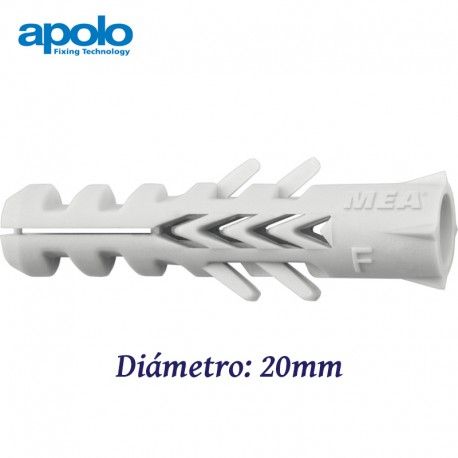 TACO NF PARA MATERIALES MACIZOS Y HORMIGON POROSO 20MM ANTI-ROTACION APOLO 920NF