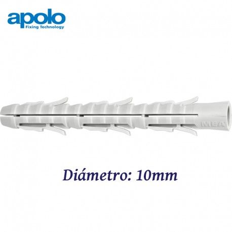 TACO LARGO PARA MATERIALES MACIZOS Y LADRILLOS HUECOS 10MM ANTI-ROTACION APOLO 91090FL