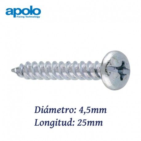 TORNILLO 4,5X25MM TORNIGRAP REFORZADO PARA MAYOR FIJACION APOLO 930TG