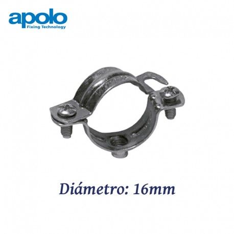 ABRAZADERA METALICA M6 DIAMETRO 16MM FACIL INSTALACION APOLO 916NK