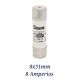 FUSIBLE CILINDRICO 8 AMPERIOS 8x31MM CURVA DE FUSION gG