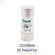 FUSIBLE CILINDRICO 20 AMPERIOS 22X58MM CURVA DE FUSION gG