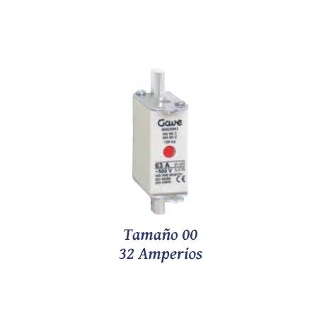 FUSIBLE DE CUCHILLA NH 32 AMPERIOS TAMAÑO 00 CURVA DE FUSION gG