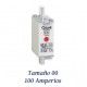 FUSIBLE DE CUCHILLA NH 100 AMPERIOS TAMAÑO 00 CURVA DE FUSION gG
