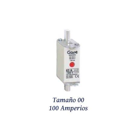 FUSIBLE DE CUCHILLA NH 100 AMPERIOS TAMAÑO 00 CURVA DE FUSION gG