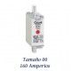 FUSIBLE DE CUCHILLA NH 160 AMPERIOS TAMAÑO 00 CURVA DE FUSION gG