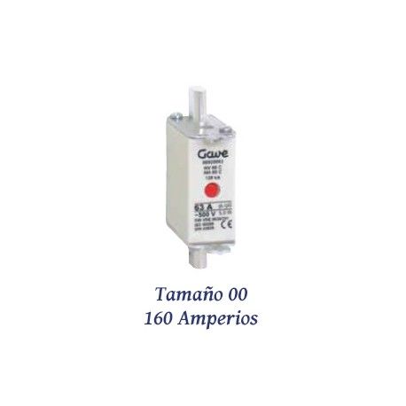 FUSIBLE DE CUCHILLA NH 160 AMPERIOS TAMAÑO 00 CURVA DE FUSION gG