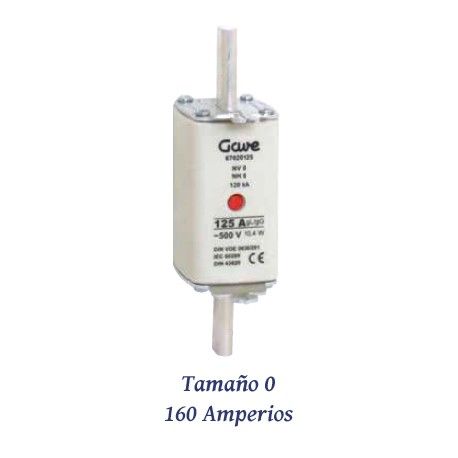 FUSIBLE DE CUCHILLA NH 160 AMPERIOS TAMAÑO 0 CURVA DE FUSION gG