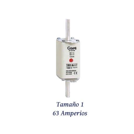 FUSIBLE DE CUCHILLA NH 63 AMPERIOS TAMAÑO 1 CURVA DE FUSION gG