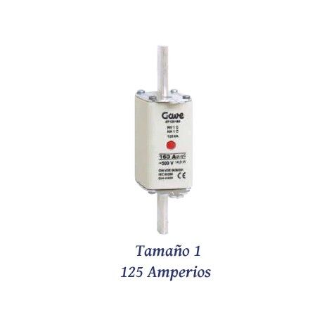 FUSIBLE DE CUCHILLA NH 125 AMPERIOS TAMAÑO 1 CURVA DE FUSION gG