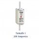 FUSIBLE DE CUCHILLA NH 200 AMPERIOS TAMAÑO 1 CURVA DE FUSION gG