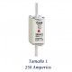 FUSIBLE DE CUCHILLA NH 250 AMPERIOS TAMAÑO 1 CURVA DE FUSION gG