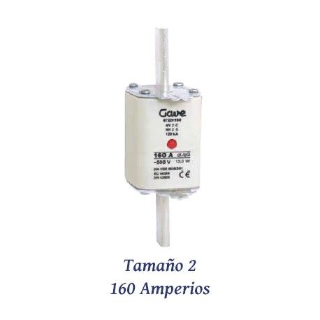 FUSIBLE DE CUCHILLA NH 160 AMPERIOS TAMAÑO 2 CURVA DE FUSION gG