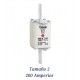 FUSIBLE DE CUCHILLA NH 200 AMPERIOS TAMAÑO 2 CURVA DE FUSION gG