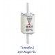 FUSIBLE DE CUCHILLA NH 250 AMPERIOS TAMAÑO 2 CURVA DE FUSION gG