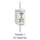 FUSIBLE DE CUCHILLA NH 315 AMPERIOS TAMAÑO 2 CURVA DE FUSION gG