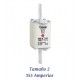 FUSIBLE DE CUCHILLA NH 355 AMPERIOS TAMAÑO 2 CURVA DE FUSION gG