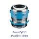 PRENSAESTOPA PG7 DE POLIAMIDA 6-12MM LIBRE HALOGENOS IP68 JUNTA CLOROPRENO