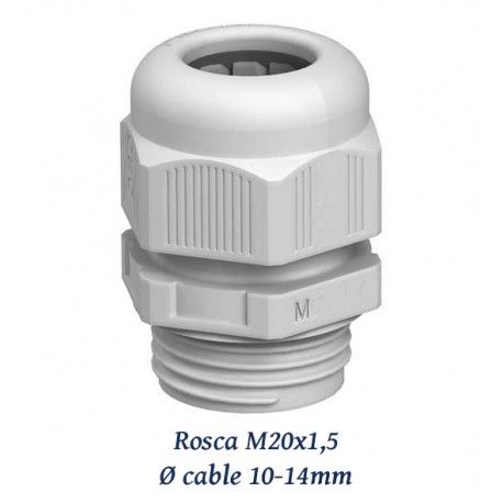 PRENSAESTOPA M20X1,5 DE POLIAMIDA 10-14MM LIBRE HALOGENOS IP68 JUNTA NEOPRENO