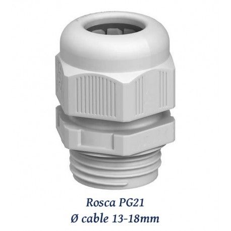 PRENSAESTOPA PG21 DE POLIAMIDA 13-18MM LIBRE HALOGENOS IP68 JUNTA NEOPRENO