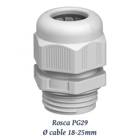 PRENSAESTOPA PG29 DE POLIAMIDA 18-25MM LIBRE HALOGENOS IP68 JUNTA NEOPRENO