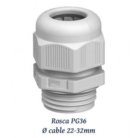 PRENSAESTOPA PG36 DE POLIAMIDA 22-32MM LIBRE HALOGENOS IP68 JUNTA NEOPRENO