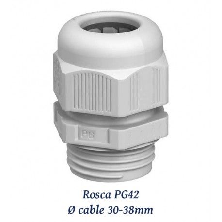 PRENSAESTOPA PG42 DE POLIAMIDA 30-38MM LIBRE HALOGENOS IP68 JUNTA NEOPRENO