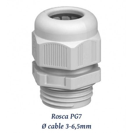 PRENSAESTOPA PG7 DE POLIAMIDA 3-6,5MM LIBRE HALOGENOS IP68 JUNTA NEOPRENO