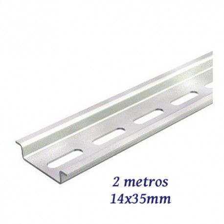 CARRIL DIN PERFORADO 14X35MM BARRA INDIVISIBLE 2 METROS