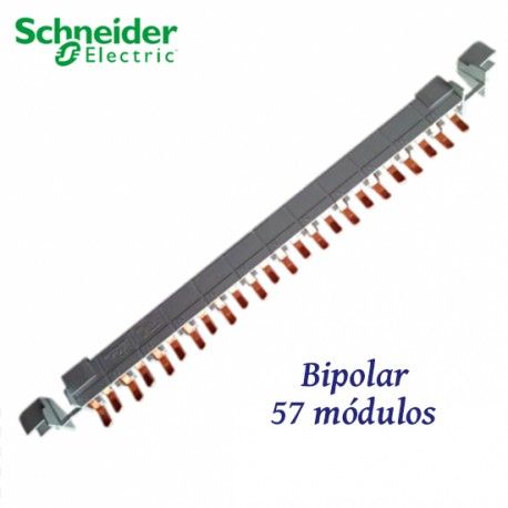 PEINE DE CONEXION BIPOLAR 57 MODULOS 2P 100A SCHNEIDER A9XPH257