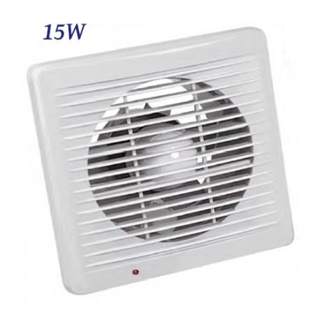 EXTRACTOR DE BAÑO BLANCO 15W CON REJILLA ANTI-INSECTOS HOROZ 500-000-120