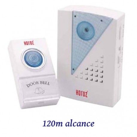 TIMBRE INALAMBRICO 120M DE ALCANCE Y 60DB DE SONIDO HOROZ 086-001-0002