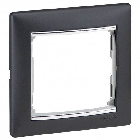 PLACA 1 ELEMENTO NEGRO/PLATA LEGRAND VALENA 770391