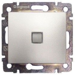 CONMUTADOR LUMINOSO 1P 10A ALUMINIO VALENA LEGRAND 770126