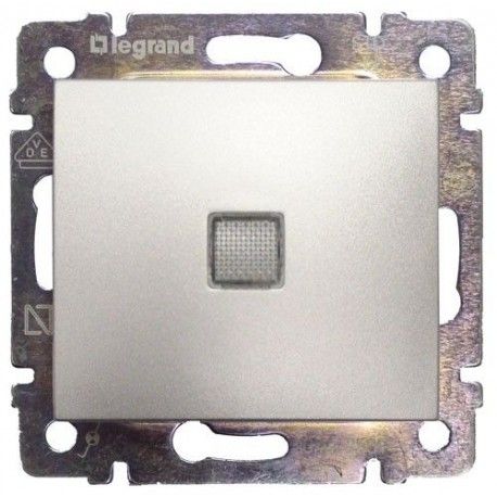 CONMUTADOR LUMINOSO 1P 10A ALUMINIO VALENA LEGRAND 770126