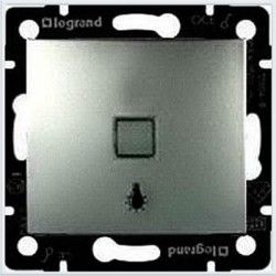 PULSDOR LUMINOSO 1P 10A ALUMINIO LEGRAND VALENA 770113