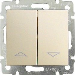 PULSADOR DOBLE PERSIANA 10A MARFIL VALENA LEGRAND 774314
