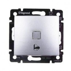 PULSADOR LUMINOSO CON SIMBOLO CAMPANA ALUMINIO LEGRAND VALENA 770215