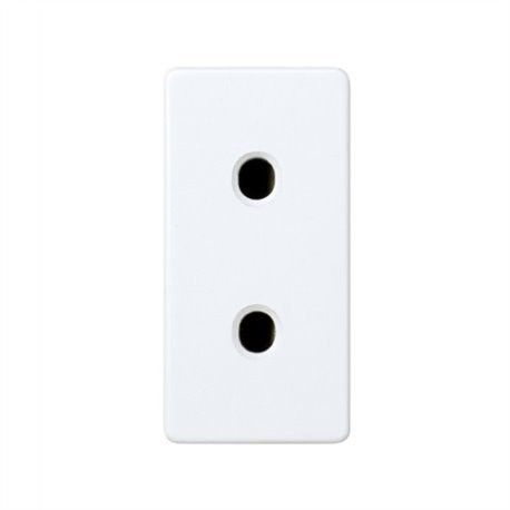 ENCHUFE ESTRECHO BLANCO SIN T.T. 2P 10A SIMON 27 27431-64
