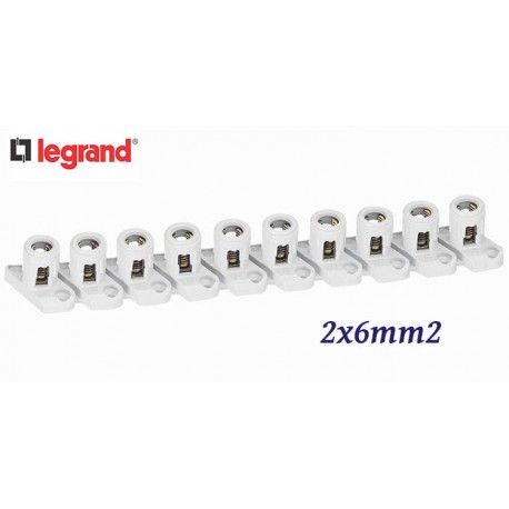 REGLETA DE PASO 2X6MM2 DE 10 BORNAS SEPARABLES LEGRAND 034000
