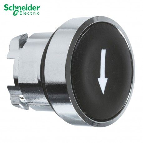 CABEZA DE PULSADOR NEGRO FLECHA HACIA ABAJO 22MM DE DIAMETRO SCHNEIDER ZB4BA36