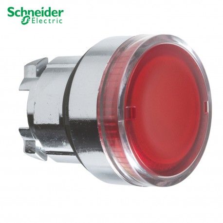 CABEZA DE PULSADOR ROJO LUMINOSO 22MM DE DIAMETRO LAMPARA BA9S SCHNEIDER ZB4BW34